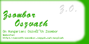 zsombor oszvath business card